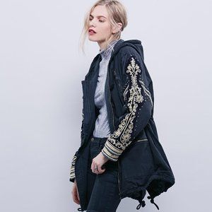 Free People Golden Quills size small Black/grey